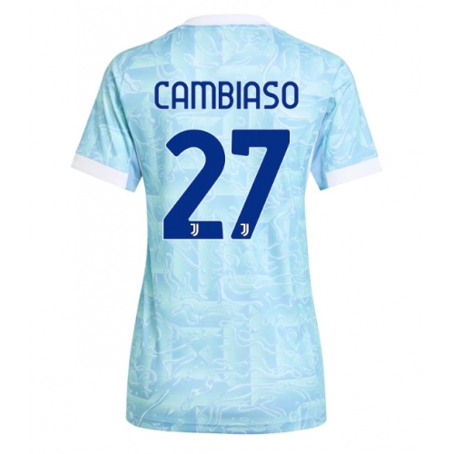 Billige Fotballdrakt Juventus Andrea Cambiaso #27 Replika Bortedrakt Dame 2025-26 Kortermet Billige Fotballdrakt Juventus Andrea Cambiaso #27 Replika Bortedrakt Dame 2025-26 Kortermet